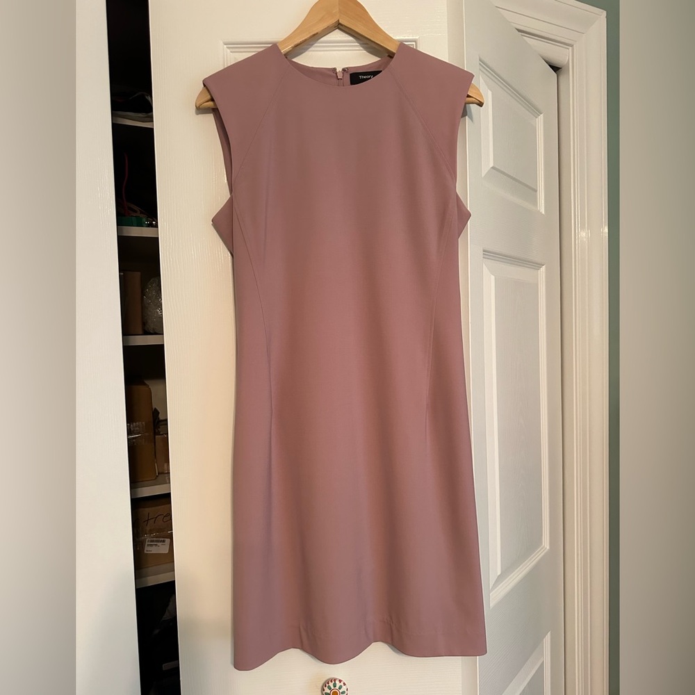 Theory Mauve Sleeveless Shift Dress